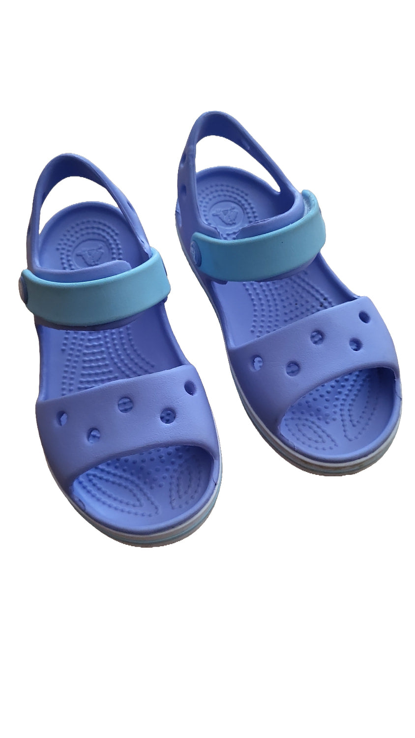Crocs Kinder Sandalen C11 Lila Türkis mit Klettverschluss Gr 28/29 lt Hersteller