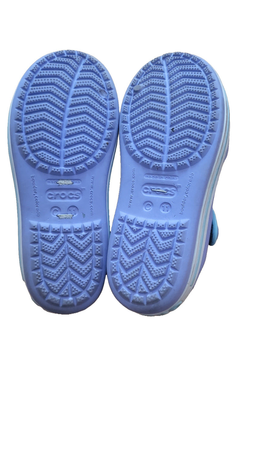 Crocs Kinder Sandalen C11 Lila Türkis mit Klettverschluss Gr 28/29 lt Hersteller
