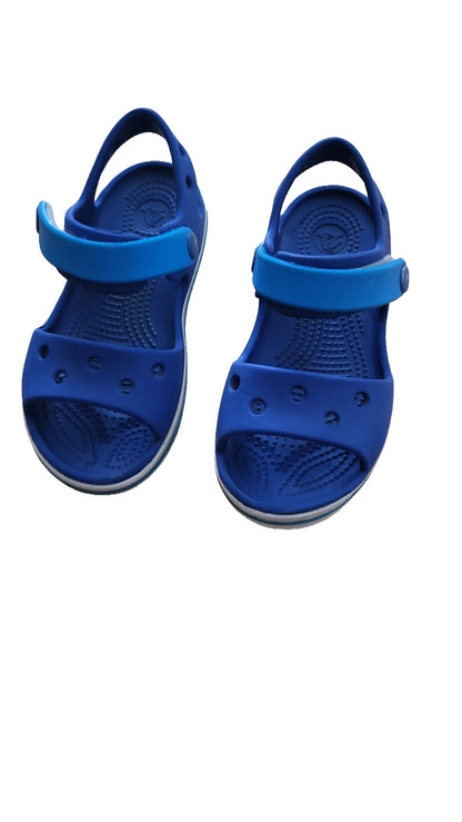 Crocs Kinder Sandalen C10 Badeschuhe Blau Klettverschluss Sommerschuhe Gr 27/28