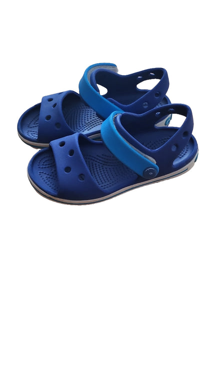 Crocs Kinder Sandalen C10 Badeschuhe Blau Klettverschluss Sommerschuhe Gr 27/28