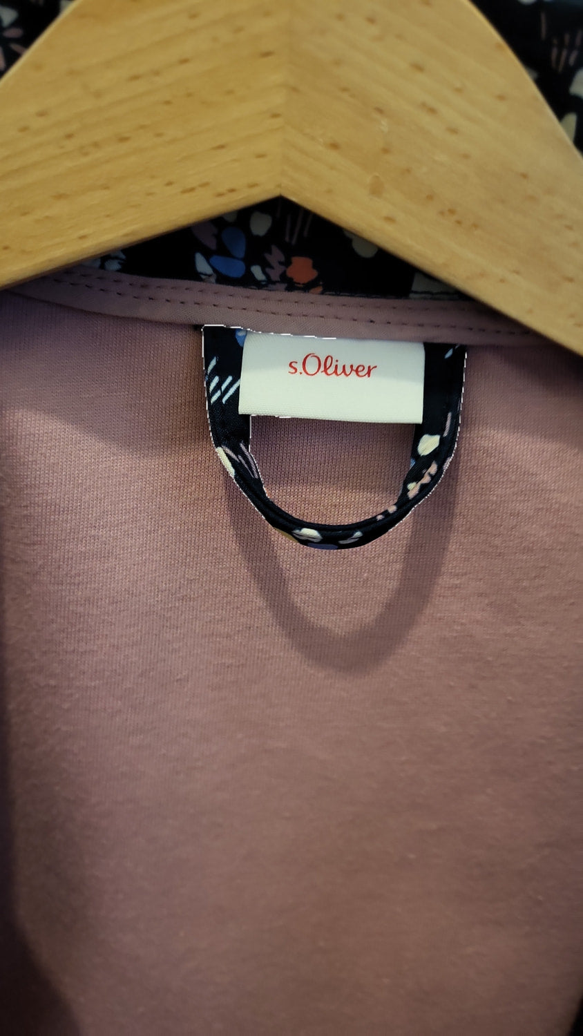 s.Oliver Jacke 104 Blau Softshell Blumenmuster mit Kapuze