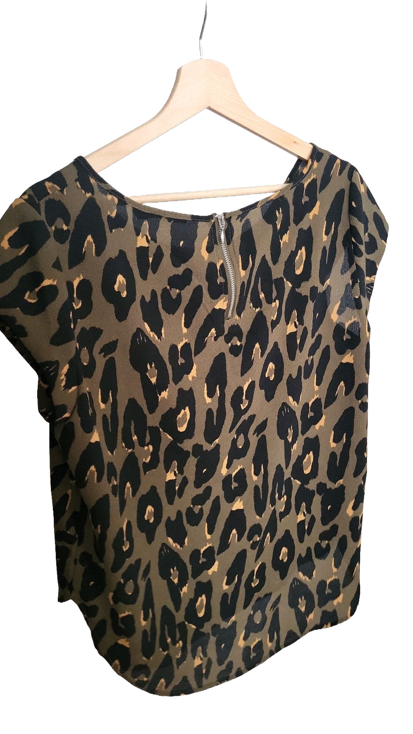 ONLY Bluse Shirt mit Leopardenmuster - Größe 40 Leo