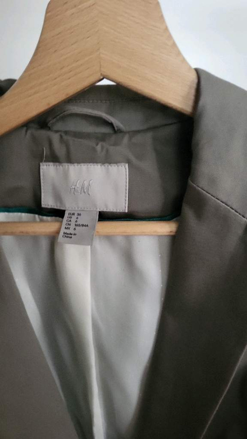 H&M Blazer Damen - Grau-Braun - Größe EUR 36