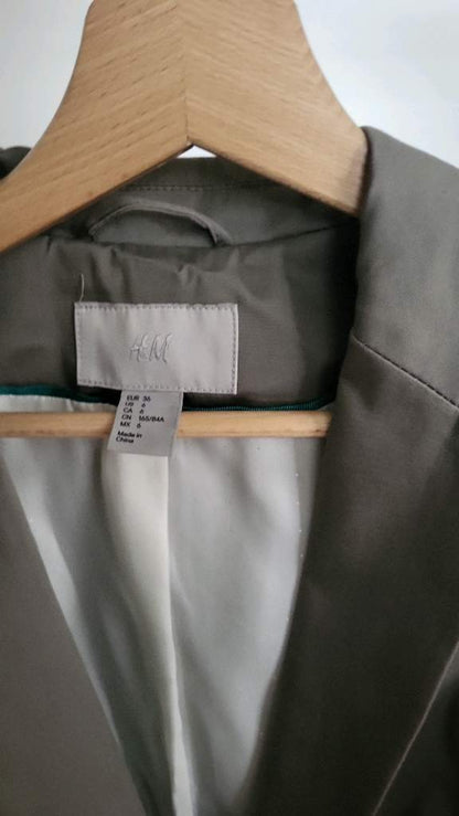 H&M Blazer Damen - Grau-Braun - Größe EUR 36