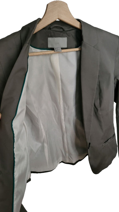 H&M Blazer Damen - Grau-Braun - Größe EUR 36