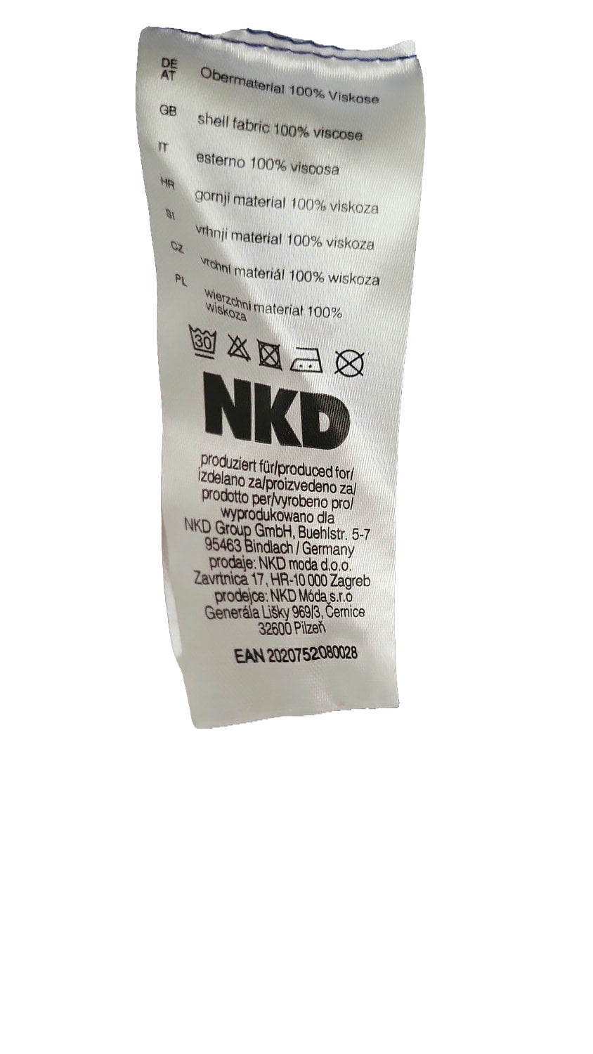 NKD Blumenkleid Midi Viskose - Größe M