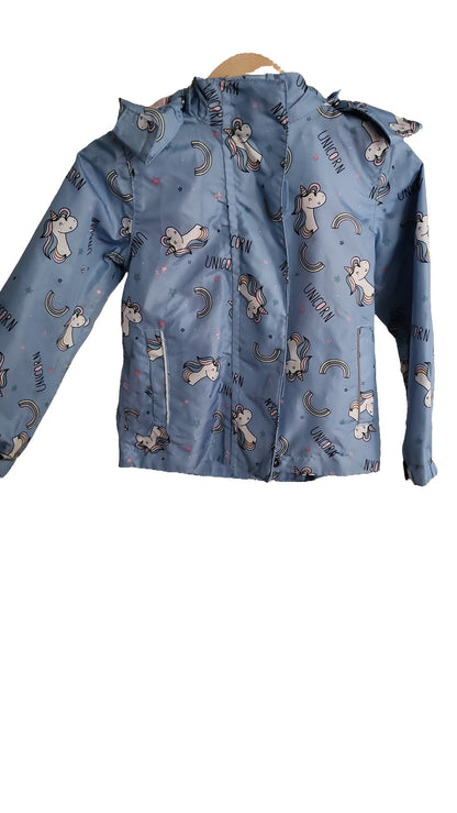 Impidimpi Regenjacke 86 92 Blau Einhorn Unicorn Kapuze