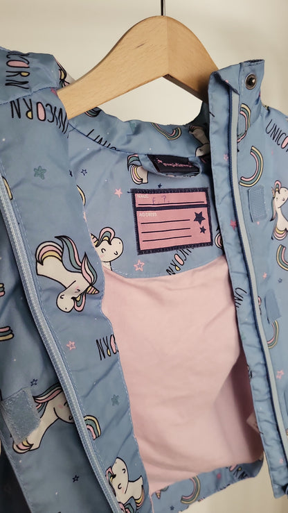 Impidimpi Regenjacke 86 92 Blau Einhorn Unicorn Kapuze