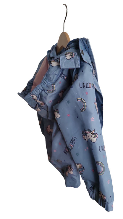 Impidimpi Regenjacke 86 92 Blau Einhorn Unicorn Kapuze