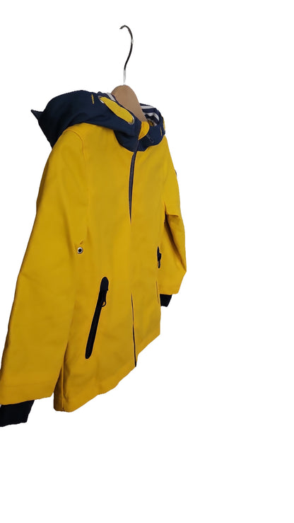 Impidimpi Kinder Übergangsjacke 86 92 Gelb Regenjacke gefüttert Kapuze Krokodil Softshell