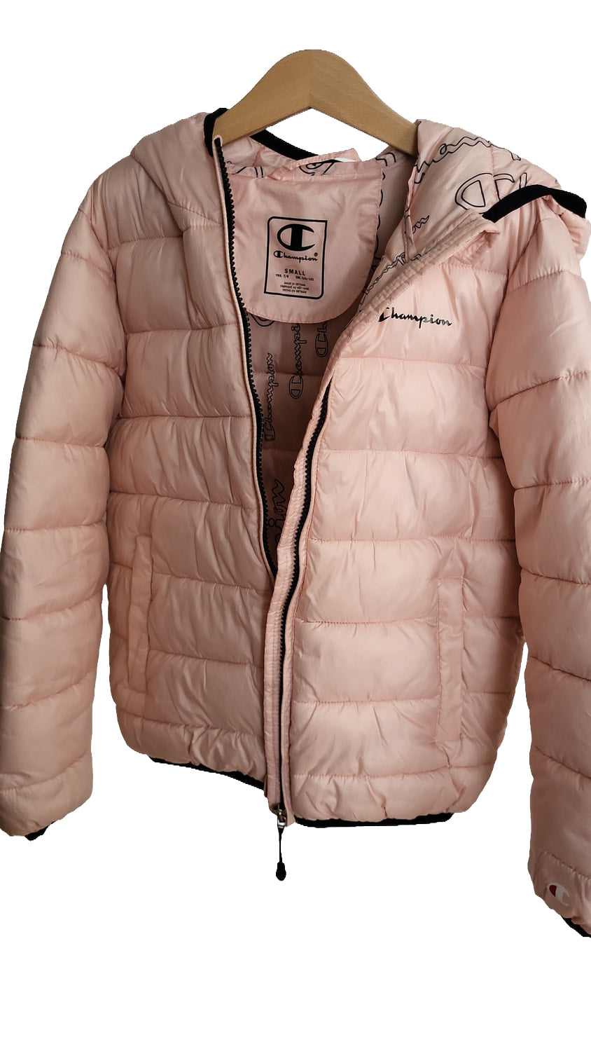 Übergangsjacke Gr. 122/128 Champion Steppjacke Small Rosa Kinder Kapuzenjacke