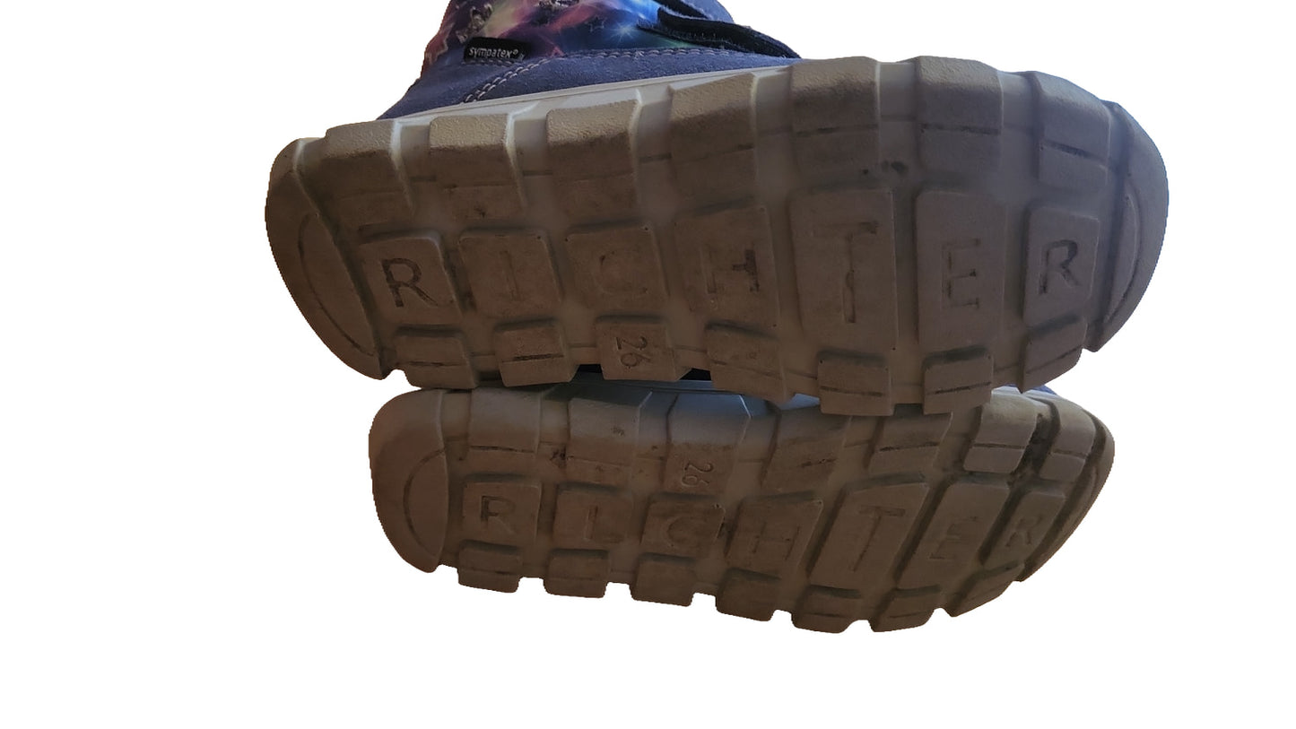 Richter Winterstiefel Gr 26 Blau Lila Sterne Mädchen Sympatex Boots
