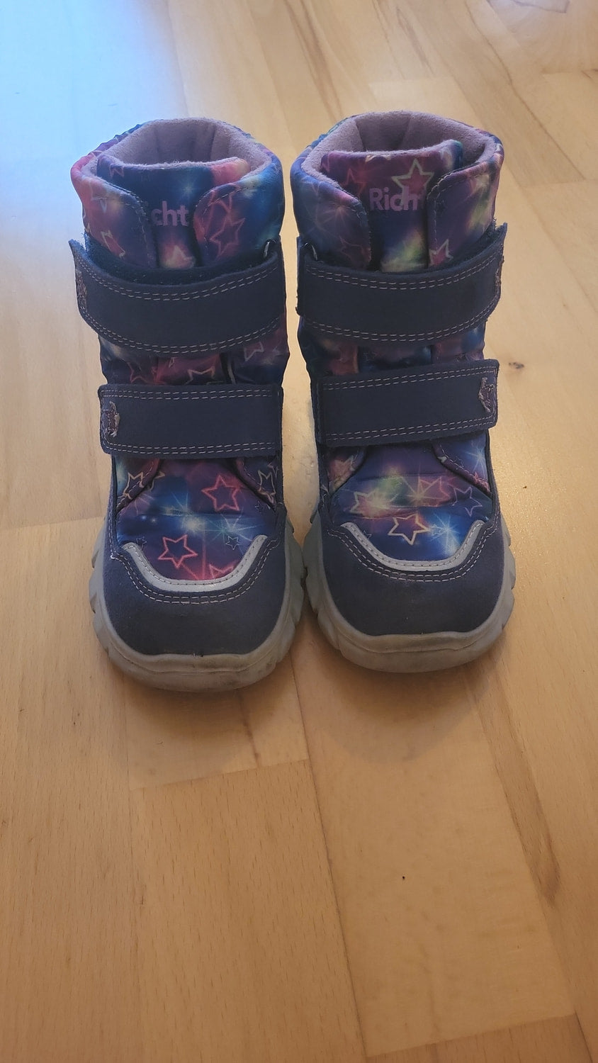 Richter Kinder Winterstiefel Gr 26 Blau Lila Sterne blinkend Mädchen Sympatex Stiefel Boots