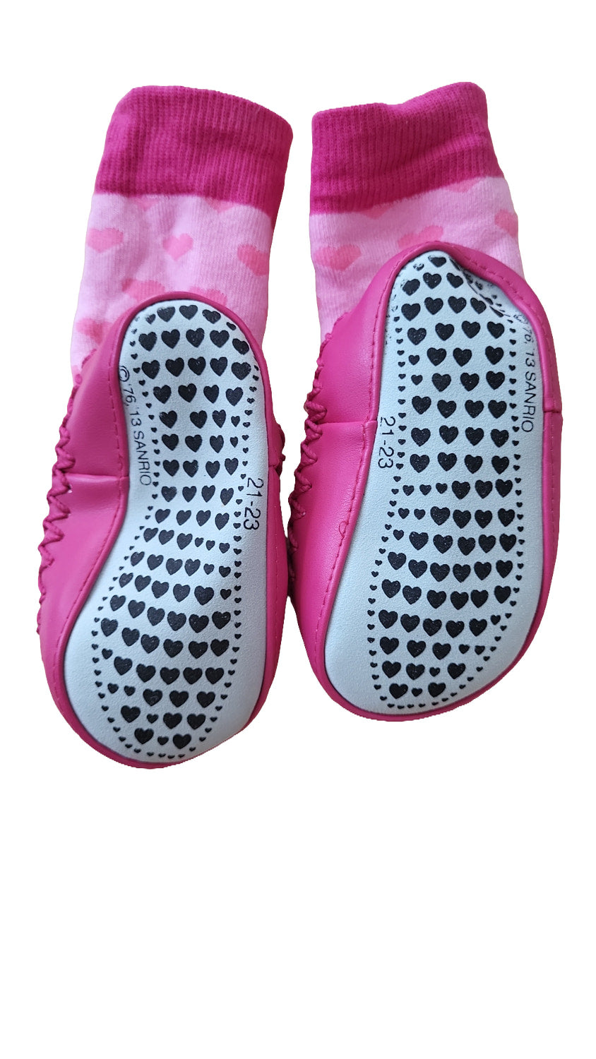 Hello Kitty Hausschuh Socken Gr 21-23 Pink Herzen Sanrio Slipper Socken