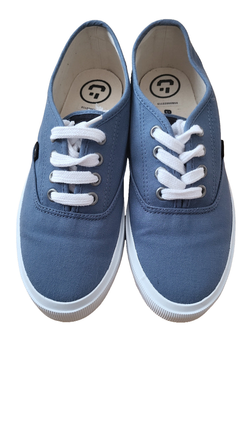 Ethletic Fair Sneaker Randall Gr 39 Blau weiß Canvas Damen Schnürer Unisex blue white 