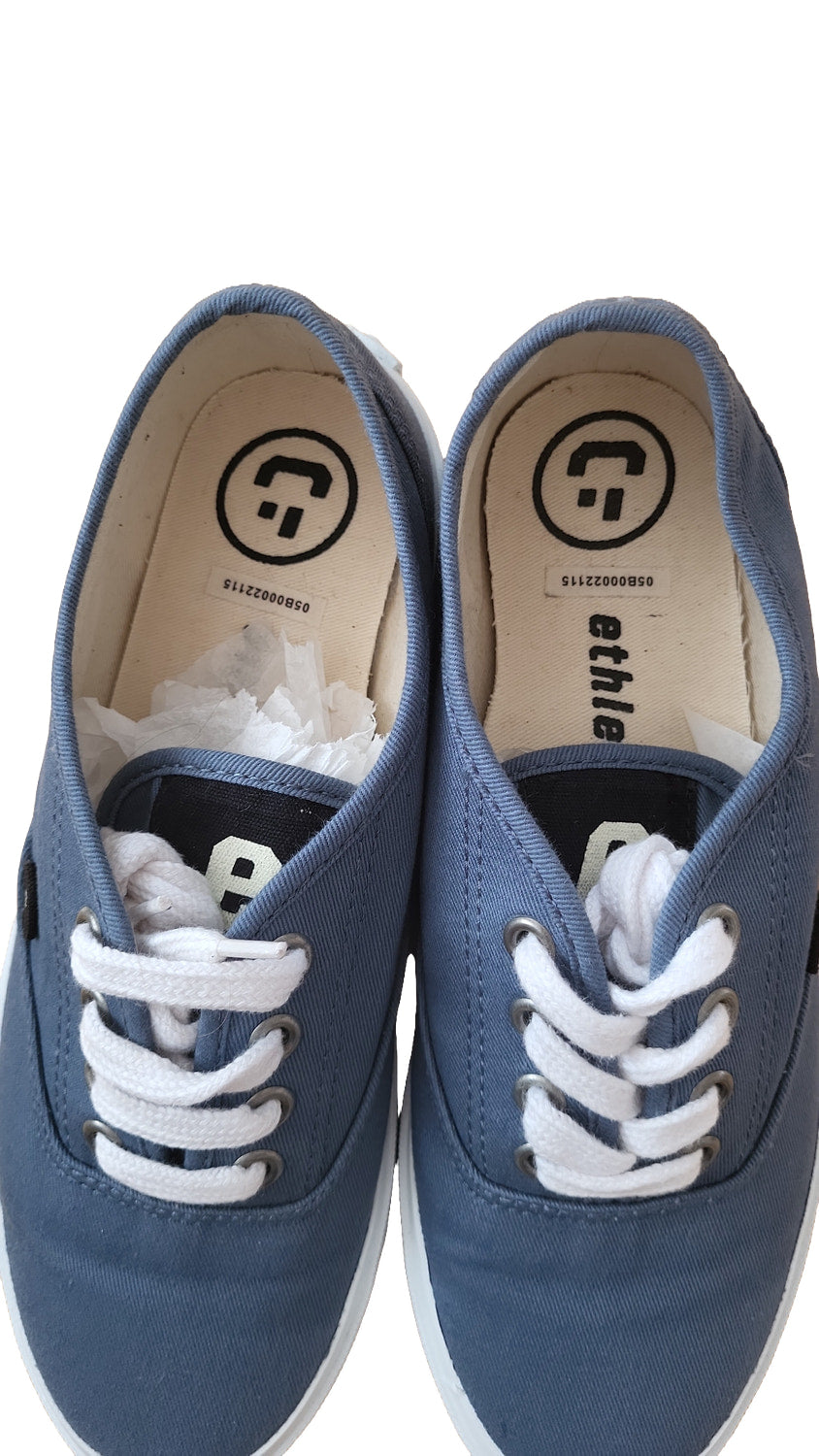 Ethletic Fair Sneaker Randall Gr 39 Blau weiß Canvas Damen Schnürer Unisex blue white 