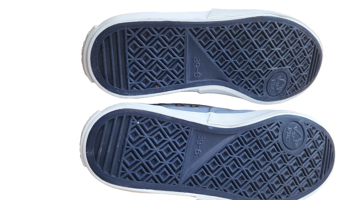 Ethletic Fair Sneaker Randall Gr 39 Blau weiß Canvas Damen Schnürer Unisex blue white 