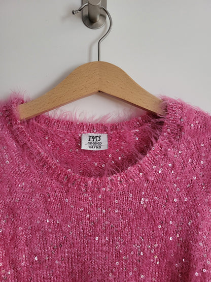 Pullover mit Pailletten Gr. 134/140